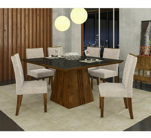 Conjunto Mesa com 8 Cadeiras Itália DJ Móveis