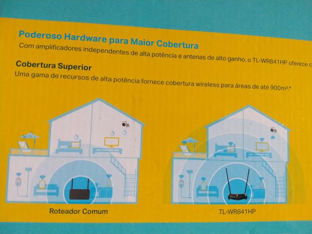 Roteador Wireless Quebra Parede Tl-wr841hp 1000mw 2 Ant 8dbi - Foto 3