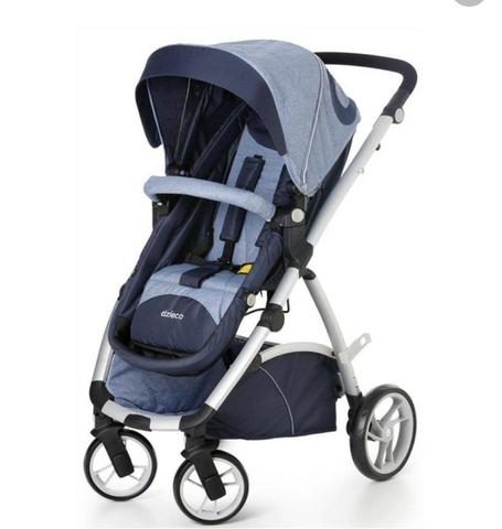Carrinho Travel System Maly Azul + Jeans