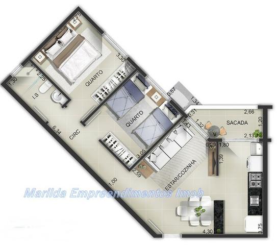 Residencia club mcmv 2 qts sacada piscina 54m² mcmv - Foto 11