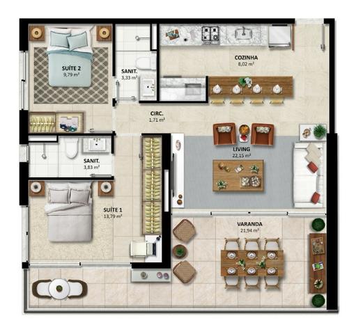 Lançamento - Duetto Barra - Apartamentos de 1 e 2 quartos Vista Mar na Barra - Foto 12