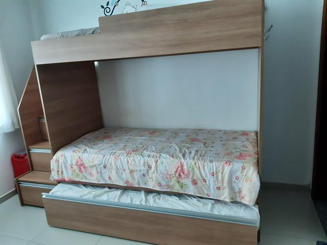 Beliche com cama auxiliar e três colchões - Foto 3