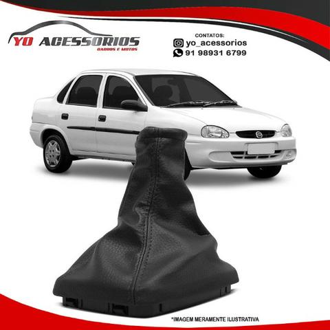 Coifa Câmbio GM Corsa Hatch Sedan Pick Up 95 a 02 Classic 02 a 10 Wagon 97 a 02 Couro Napa