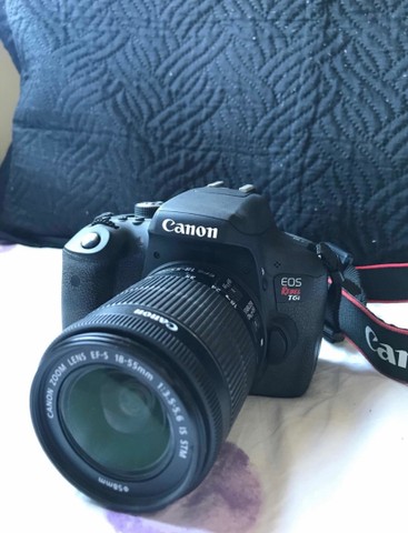 Camera Canon T6i 18-55mm + Bolsa!! Semi Nova Pouco Usada