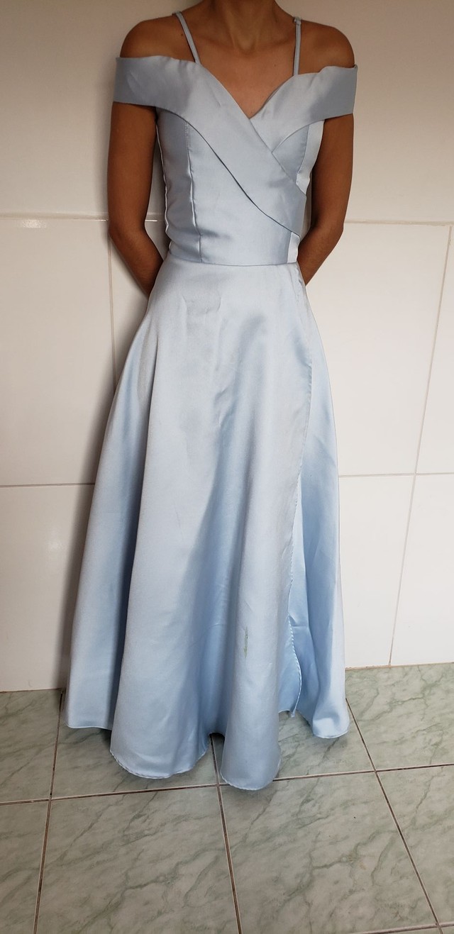 Vestido de festa azul tiffany - Foto 4