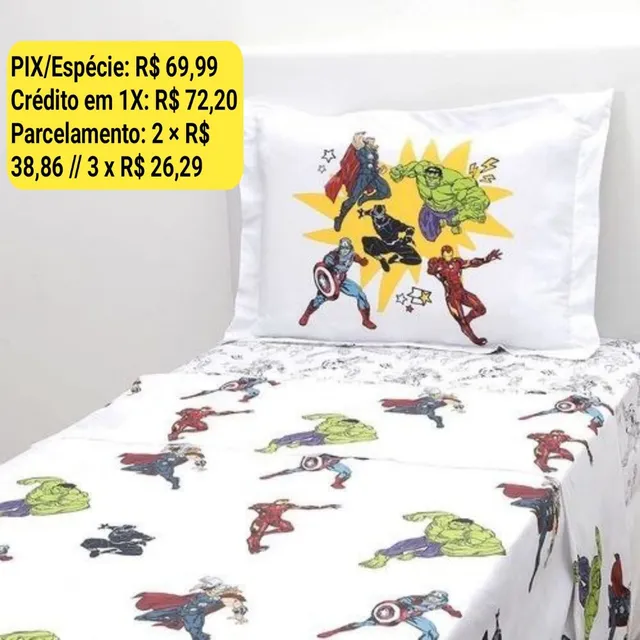 Jogo Cama Menina Barbie 100% Algodão 3 Peças 150 Fios Solteiro