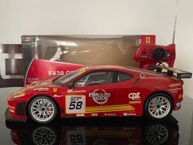 Carrinho Carro Controle Remoto Ferrari 4 Canais + Pilhas