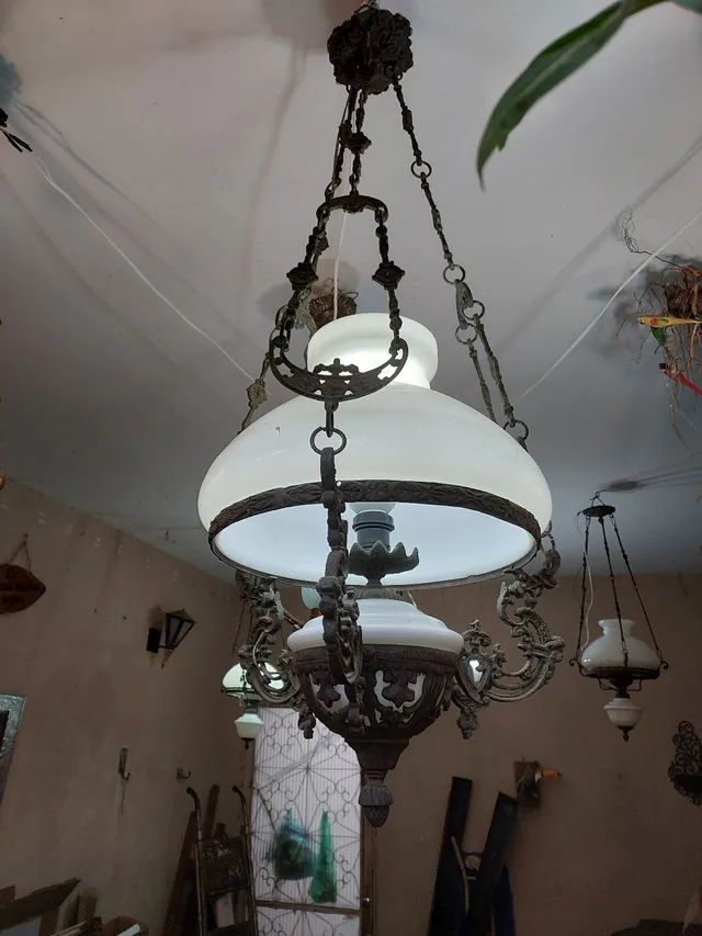 LUSTRE ANTIGO IMPÉRIO EM PERFEITO ESTADO  - Foto 4