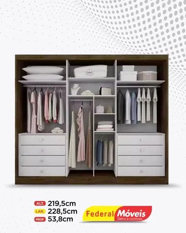 Guarda Roupa Casal 100% MDF 3 Portas 6 Gavetas Espelho Direto da Fabrica Fazemos Entrega - Foto 2