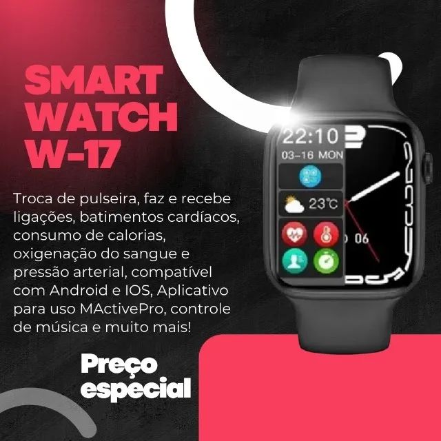 Smartwatch Relógio Inteligente Pro Compátivel Android E Ios