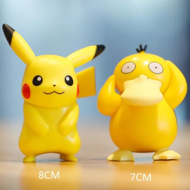 Bonecos Pokemon Coleção 6 pcs Pikachu Charmander Bulbasaur Squirtle Psyduck Jigglypuff - Foto 3