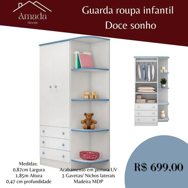 Dormitório infantil doce sonho , Entrega  em 3 dias  - Foto 3