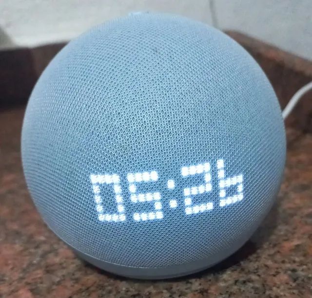 Echo Dot 5ª geração com Relógio, Smart speaker com Alexa
