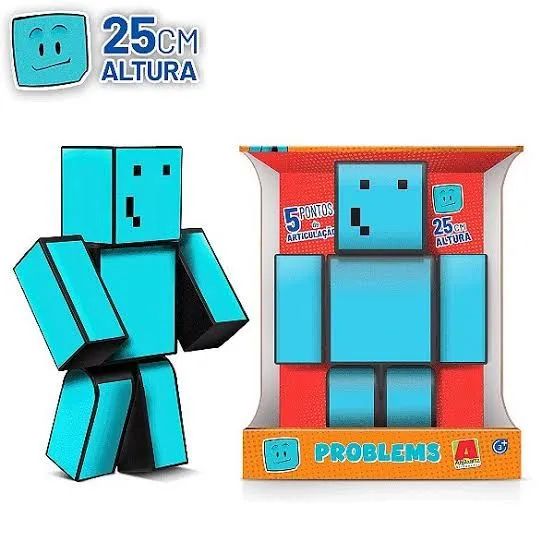 Boneco Problems 25cm Minecraft NOVO