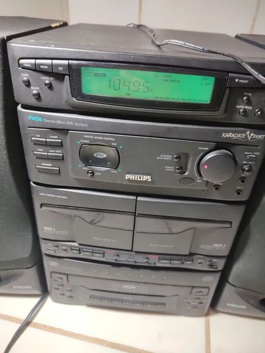 Som Philips Fw56 Micro Hi-Fi System  - Com CD Player, Bluetooth, Rádio AM/FM e Entrada USB - Foto 2
