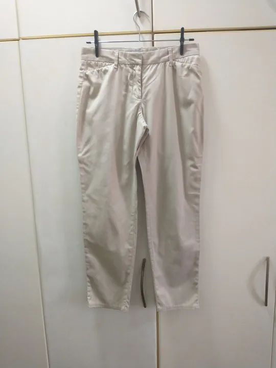 Calça reta chino bege / cáqui da Gap - Foto 4