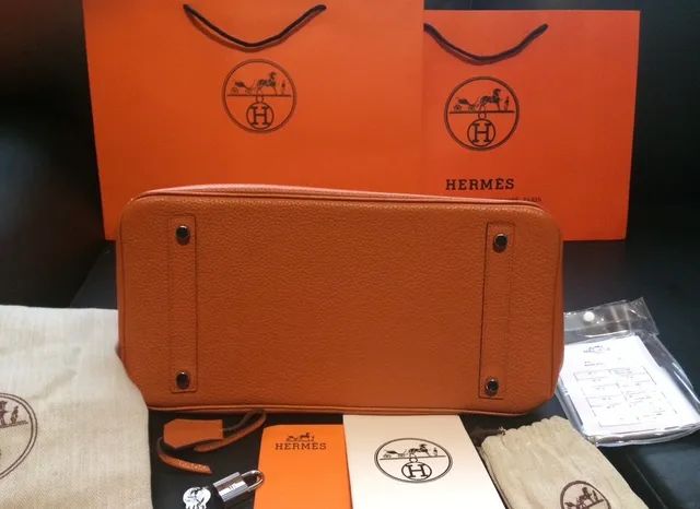 Bolsa Hermès Birkin 35 Epsom Orange - Foto 4