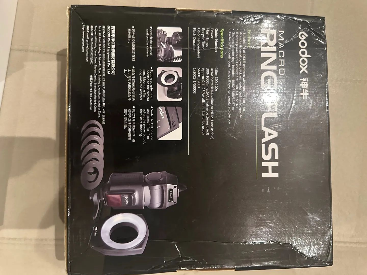 Flash Anular Godox Macro Ringflash - ML - 150 para Câmera DSLR - Foto 2