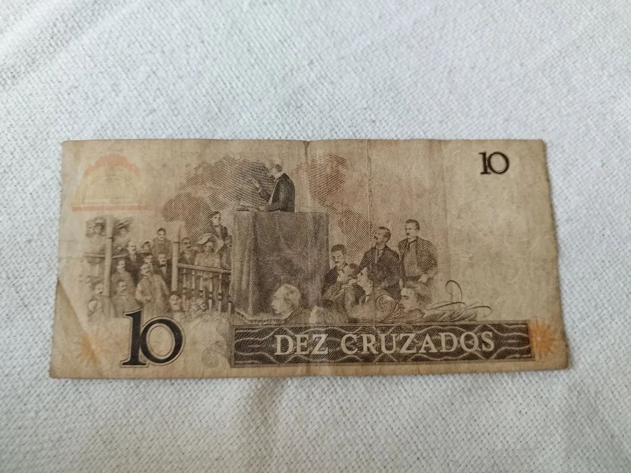 Cédula antiga 10 cruzados. - Foto 2