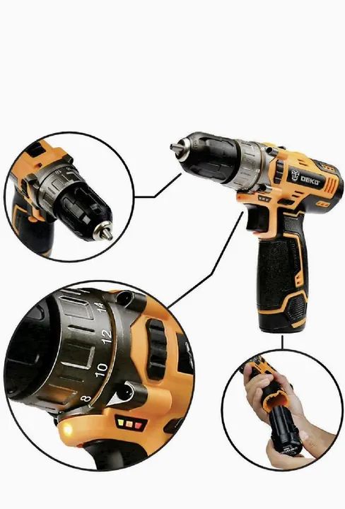 Parafusadeira e Furadeira da Deko 12V 3/8 Pol. com Bateria e Carregador + Garantia - Foto 2