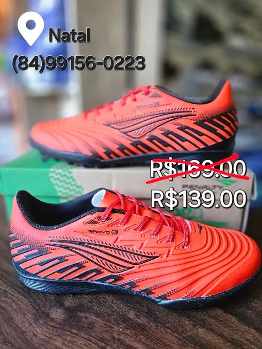 PROMOÇÃO CHUTEIRA SOCIETY PENALTY BRAVO 3 ORIGINAL 
