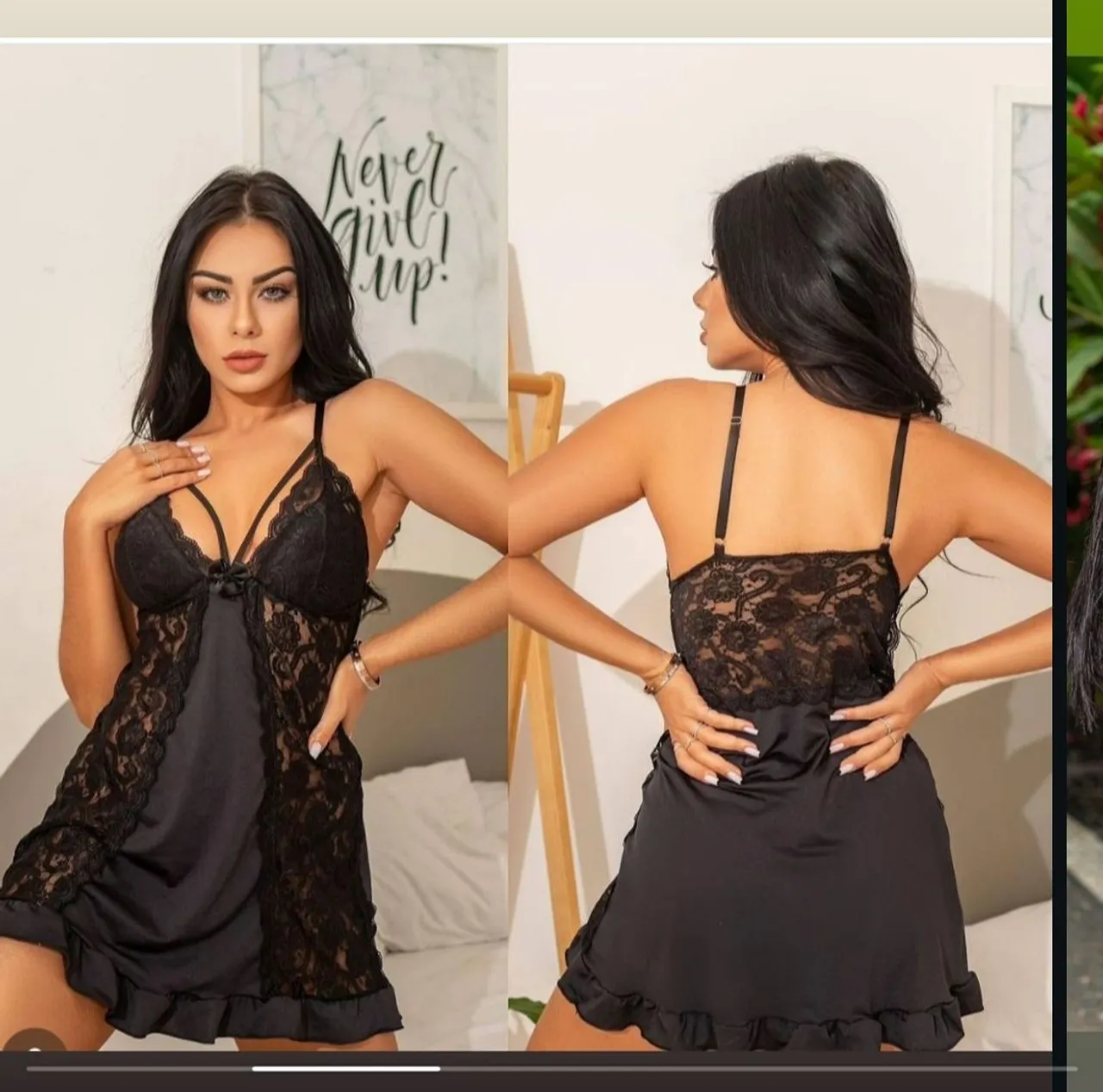 Camisola de Cetim com Renda - Elegância e Conforto