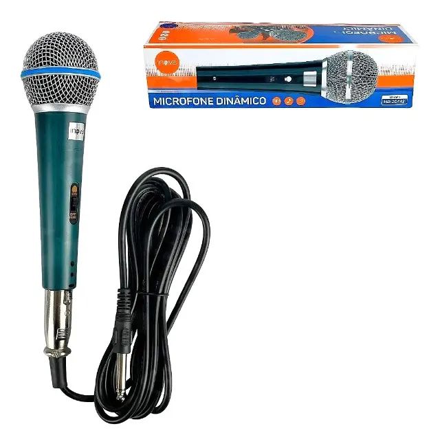 Microfone Profissional Com Fio de 3 Metros Dinâmico P10 Invas IN-20442 - Foto 2