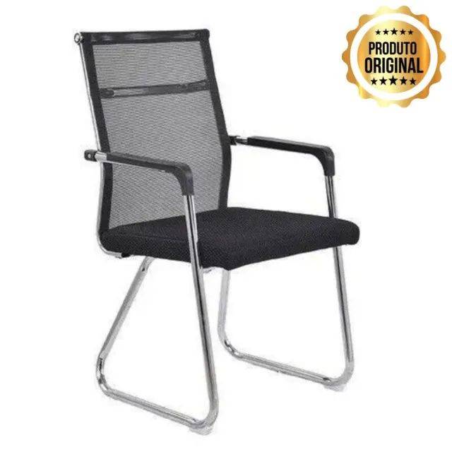 Cadeira Interlocutor Tela Eros Cor Preta Design Moderno Confortável Modelo 30047 - Foto 6