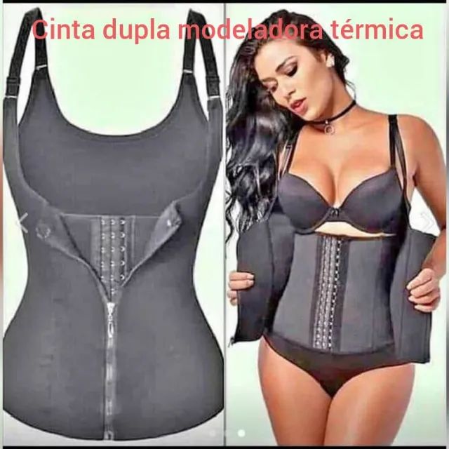 Cinta Feminina Redutora Abdominal: Cinta Modeladora com Zíper e Compressão Dupla - Foto 4