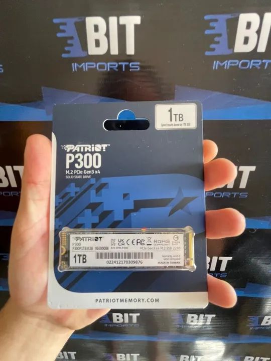  SSD M.2 1TB Nvme | Patriot P300 | Novo Lacrado | Gen 3x4