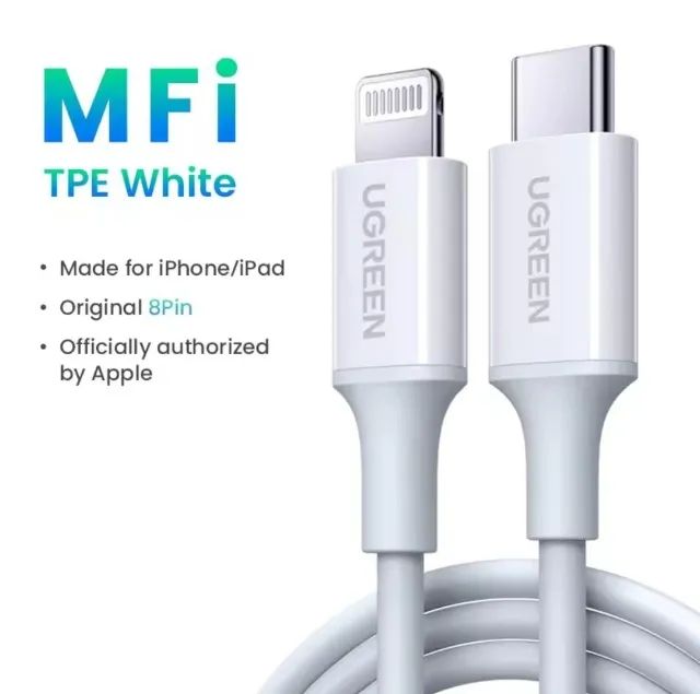 CABO IPHONE 1METRO MFI 20W PD USB C  X LIGHTNING  UGREEN 