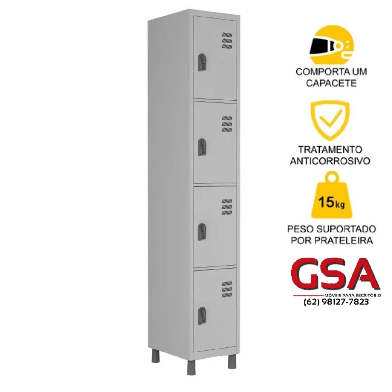 Roupeiro de aço 4 portas ( Entrega Grátis!)