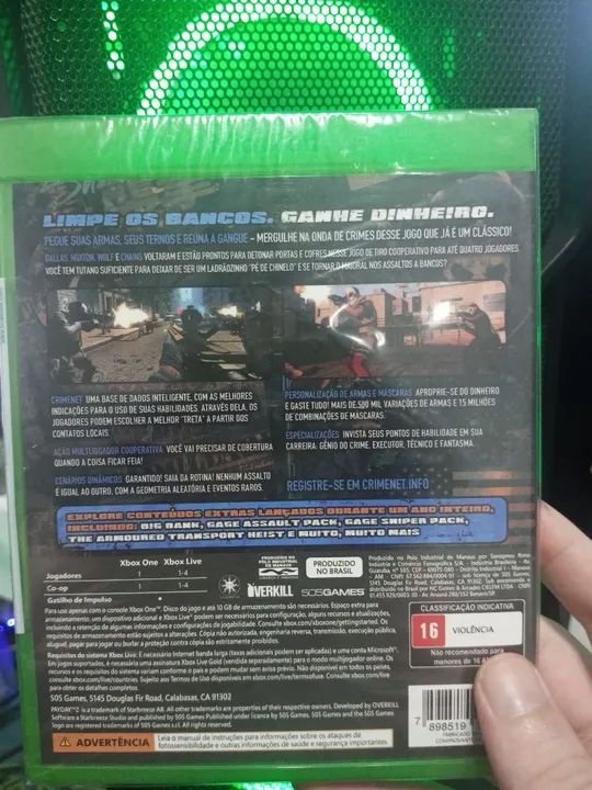 Payday 2 Crimewave Edition jogo Xbox One series x game lacrado - Foto 3