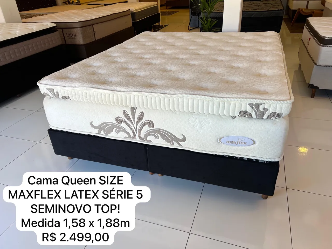 Cama Queen Size Maxflex Látex Série 5 - SemiNovo - ENTREGAMOS