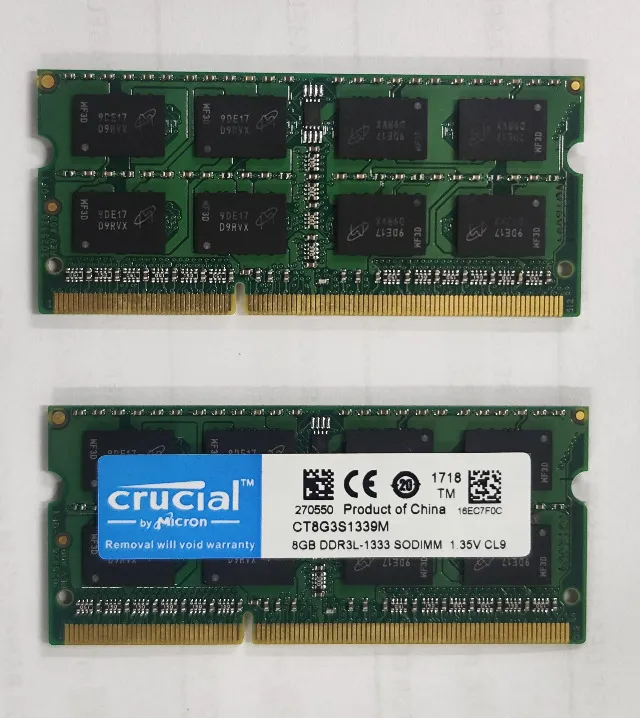 Memória Crucial, 16GB (2x8GB), 1333MHz, DDR3L, 1.35V - Para Notebook