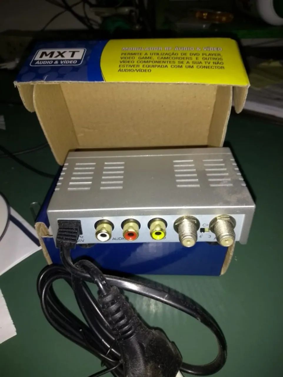 modulador rf - rca audio e vídeo x f coaxial bivolt - mxt - Foto 2