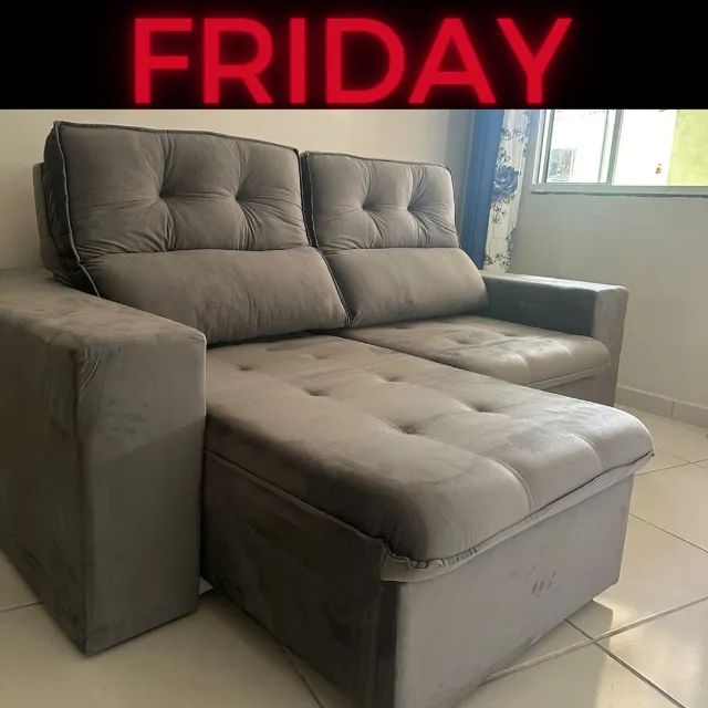sofa retratil e reclinavel com pilowtop alto