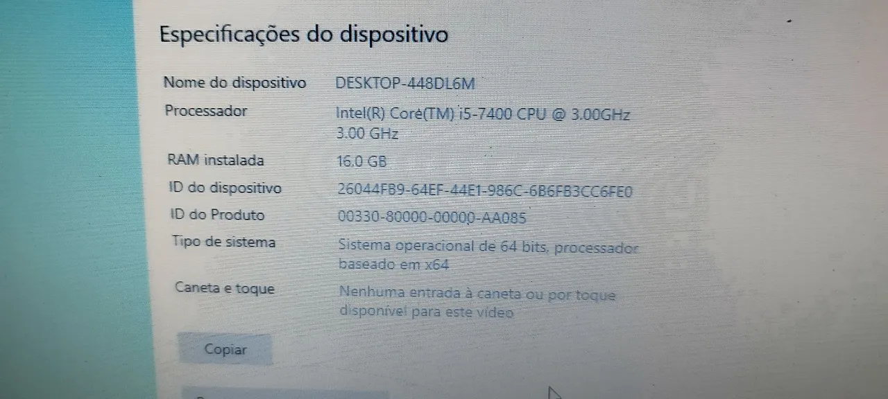 PC Desktop Intel Core i5-7400 16GB RAM