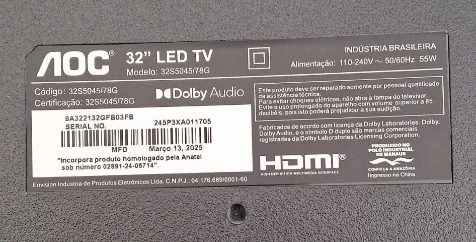 Placa TV AOC 32S5045/78G  Led - Foto 3