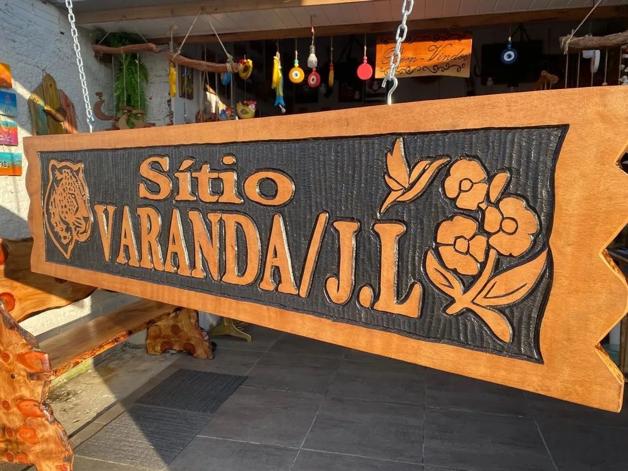Placa Rústica Sítio Entrega No DF