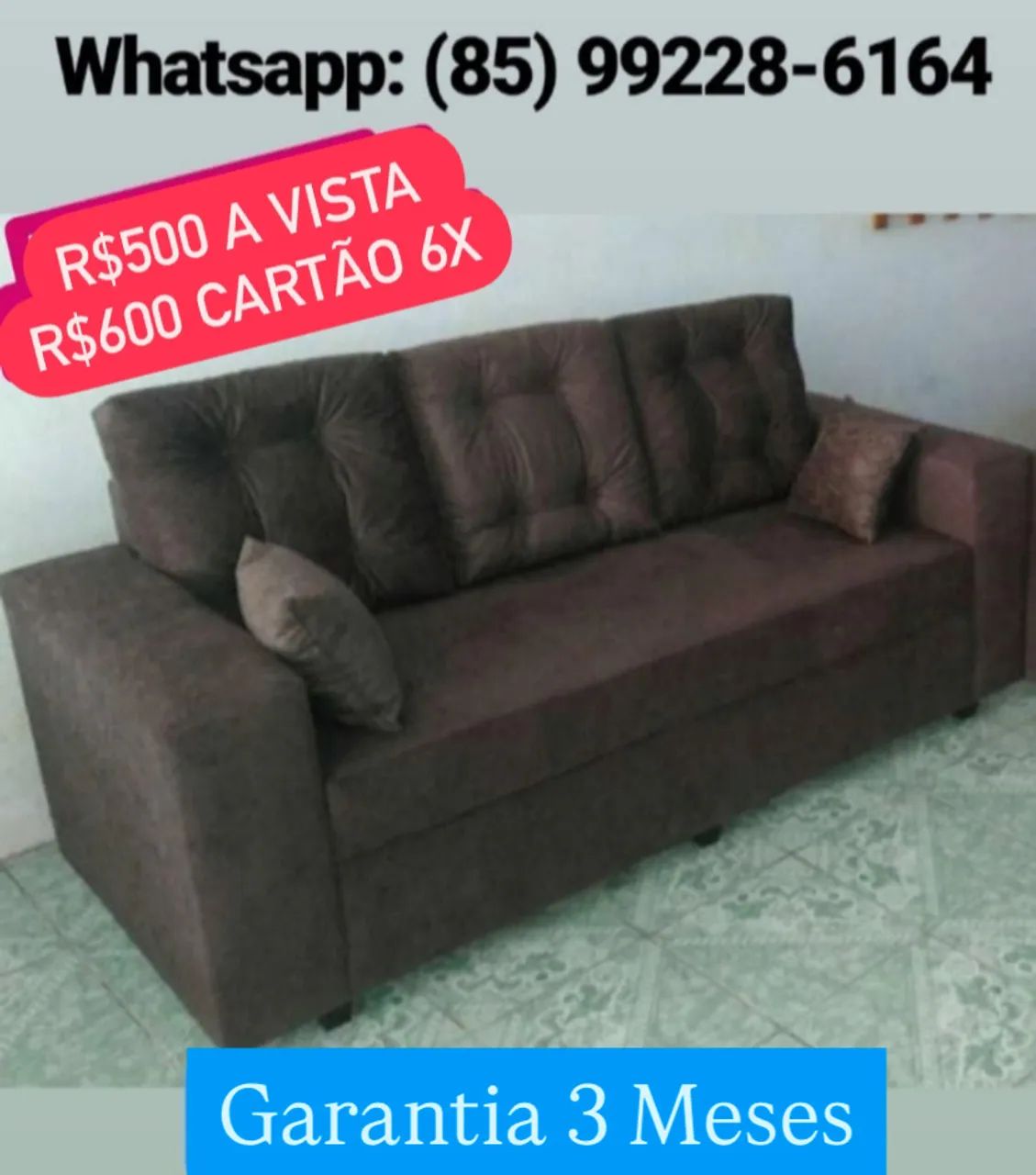 Super Promoção Sofá 3 Lugares de Fábrica  - Foto 3