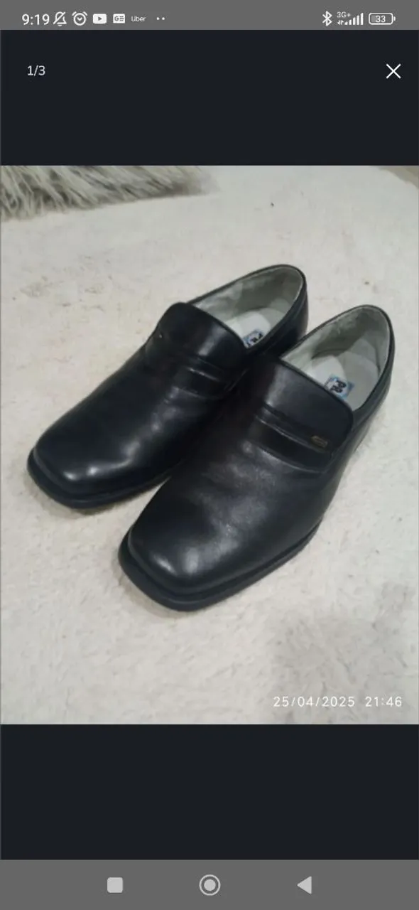 Sapatos Sociais Masculinos em Couro - Preto