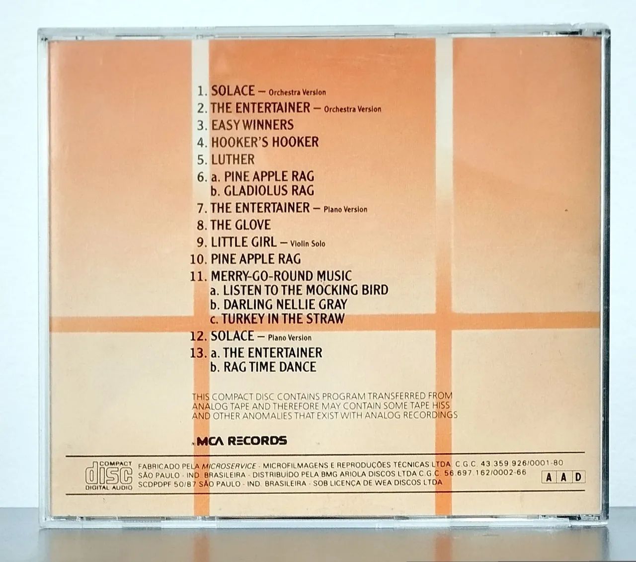 CD - The Sting - Scott Joplin - Foto 2