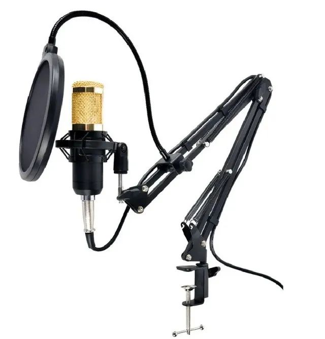 Kit Microfone Studio Gravação BM-800 + Pop Filter + Aranha + Braço Articulado - Foto 4
