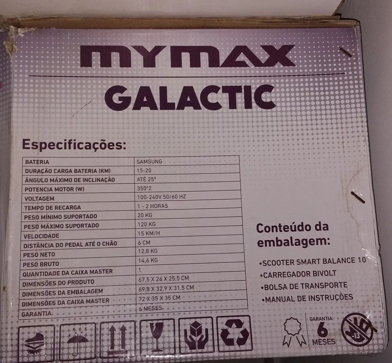 Hoverboard mymax suporta até 120kg - Foto 2