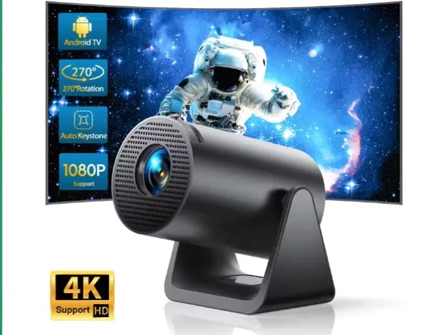 Mini projetor Wimius L1 com suporte a 1080P 300 ANSI Android 11 Wifi Bluetooth Projetor de