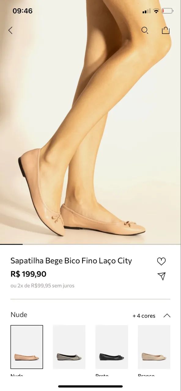 Sapatilha Arezzo bege nº 34