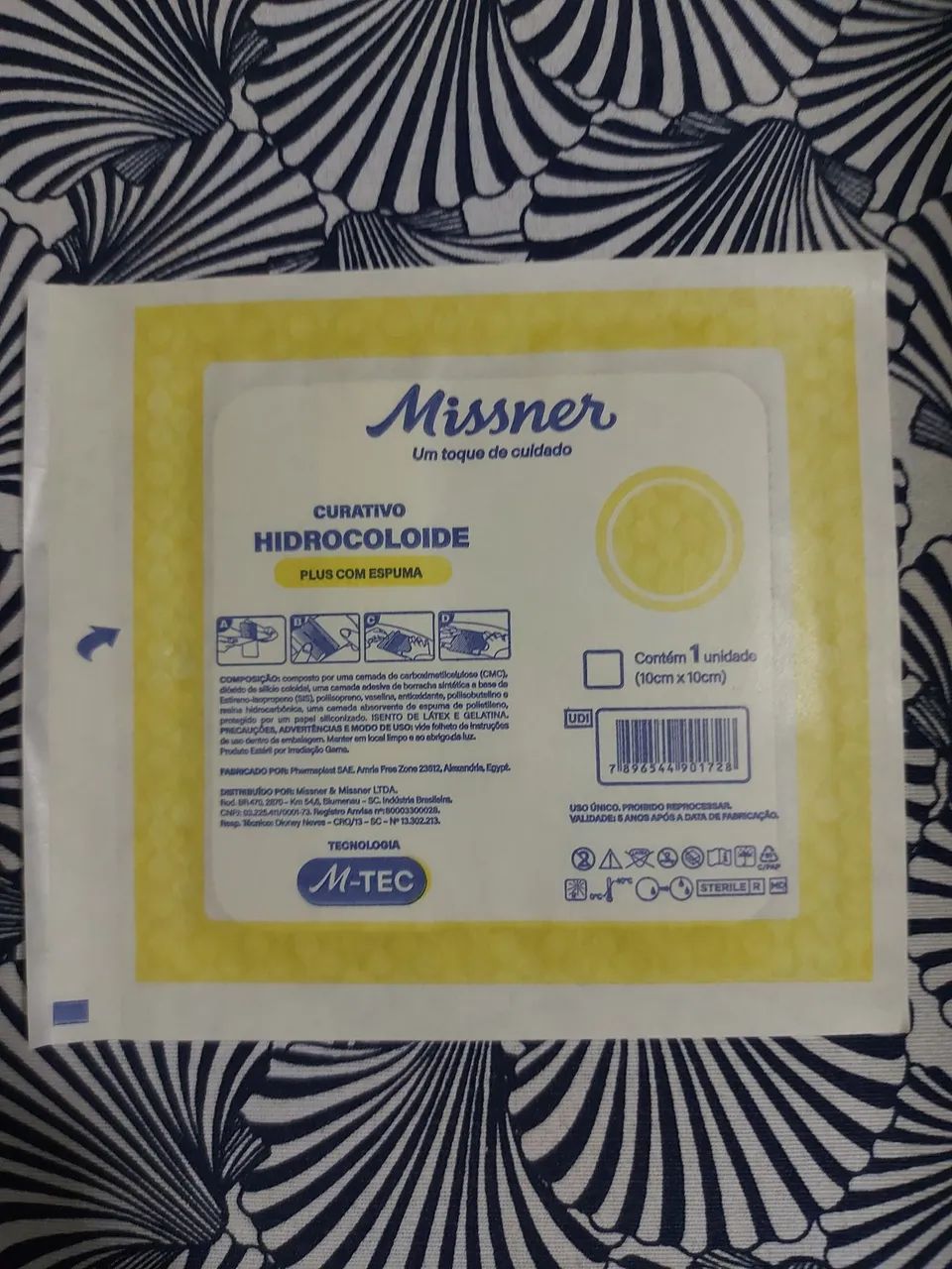 Curativo Hidrocoloide com Espuma - 10x10cm