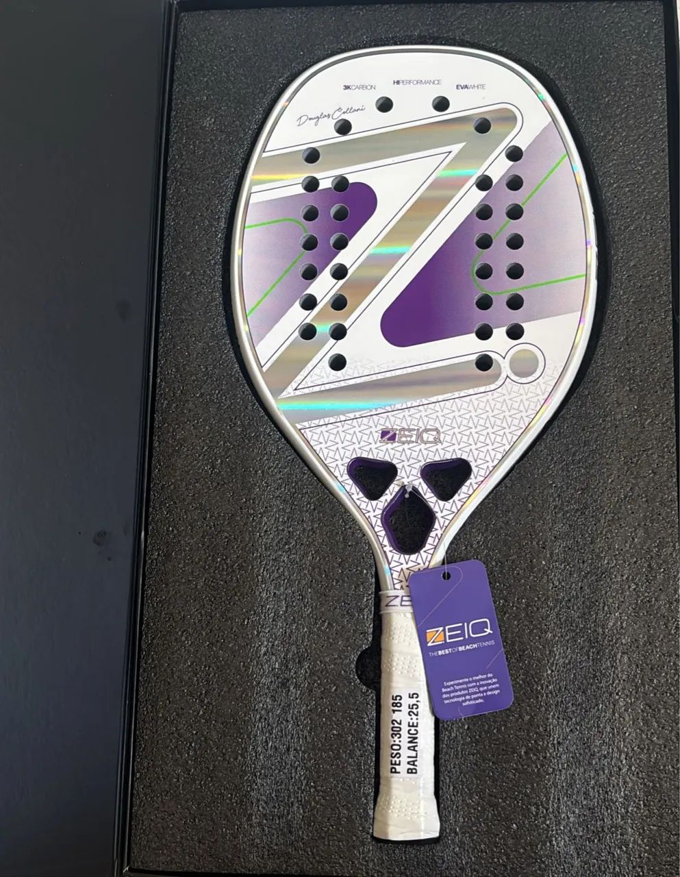 Raquete Zeiq Pro Violet Douglas collani - Esportes de Quadra e Ao