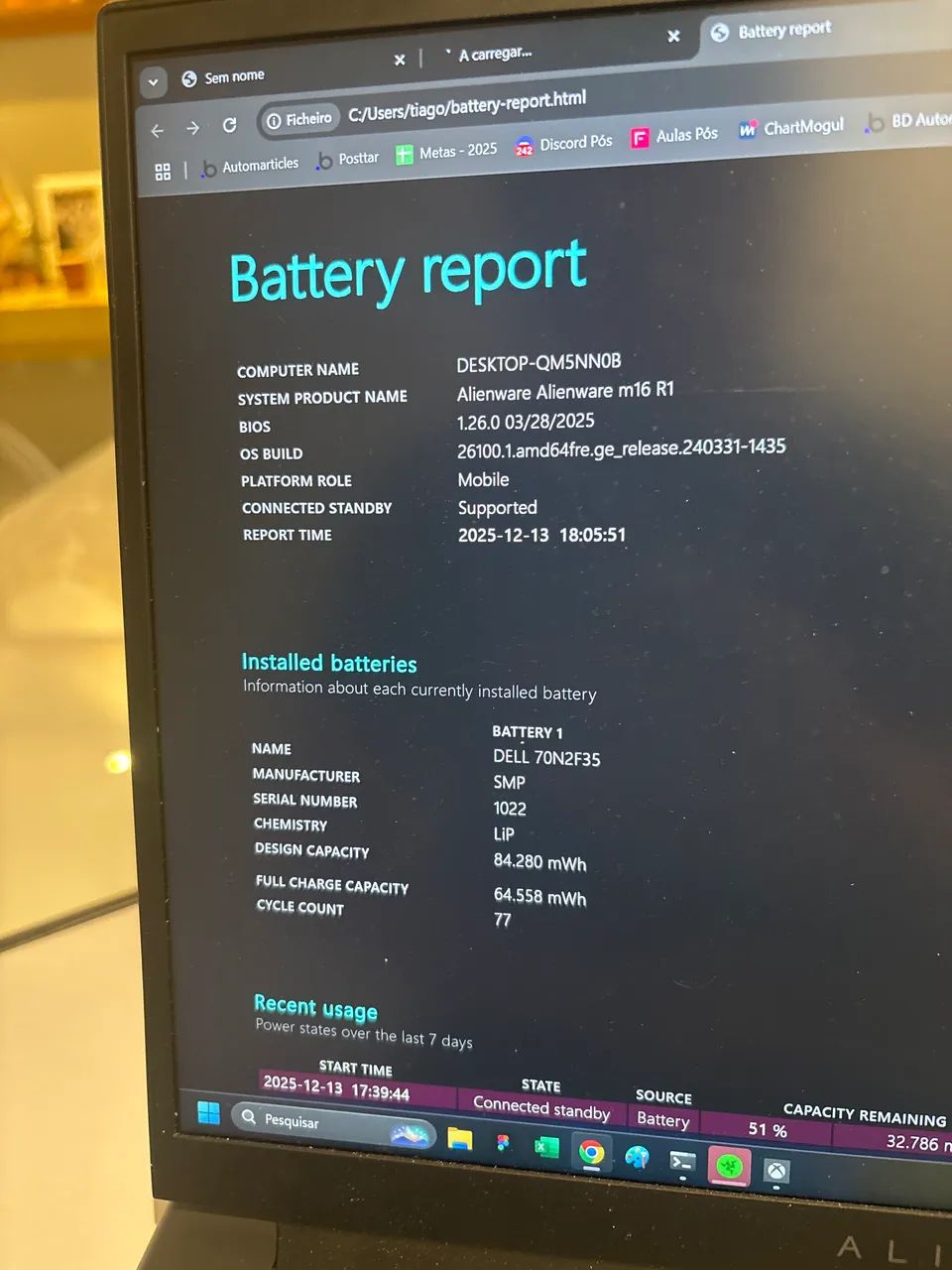 Alienware M16 R1 - 16GB RAM, i7-13700, RTX 4070 8GB, 1TB SSD, 16? - Foto 5